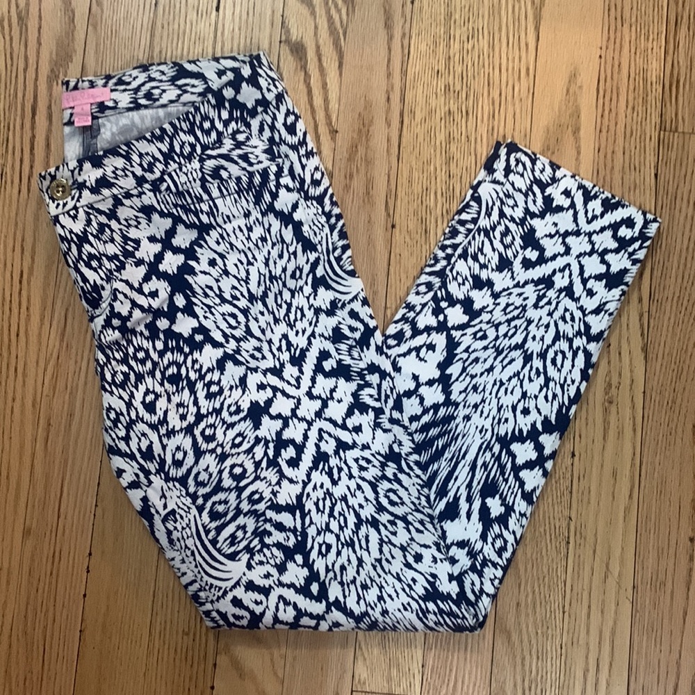 Lilly Pulitzer Kelly Skinny ankle pant Pineapple Party 4